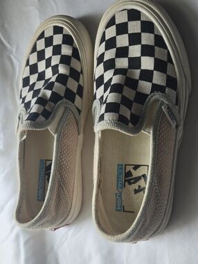 Vans Kids Checkerboard Slip-On Sneakers - Black & White